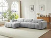 Vente-unique - LOPONZA Sofa Stoff Grau - B 183 cm x H 68 cm x L 312 cm Bild 1