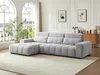 Vente-unique - LOPONZA Sofa Stoff Grau - B 183 cm x H 68 cm x L 312 cm Bild 2