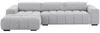 Vente-unique - LOPONZA Sofa Stoff Grau - B 183 cm x H 68 cm x L 312 cm Bild 3