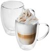 Intirilife Thermoglas, 2-tlg, Glas, Gläser Set Thermoglas Teeglas Kaffeeglas 400ml Doppelwandig (2-tlg) Bild 4