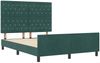 vidaXL Boxspringbett mit Kopfteil Dunkelgrün 140 x 200 cm Samt 3344882 Bild 5