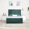 vidaXL Boxspringbett mit Kopfteil Dunkelgrün 140 x 200 cm Samt 3344882 Bild 3