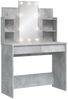 vidaXL Schminktisch mit LED-Leuchten Betongrau 96x40x142 cm 837895 Bild 2