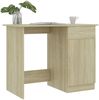 vidaXL Schreibtisch mit Schublade, Spanplatte Sonoma-Eiche, 100 x 50 x 76 cm Bild 3