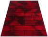 SIMPEX24 Teppich Geometrisch Design, Läufer, Höhe: 10 mm, Modern Kurzflor Teppiche Geometrisch Design Rot Teppich Wohnzimmer Bild 4