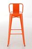 CLP Barhocker mit Lehne im Industrial-Look Mason, mit Rückenlehne und Fußablage,orange Bild 5