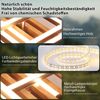 ZMH LED Deckenleuchte Dimmbar Holz Deckenlampe: 2/3-Ringen WohnzimmerlampeLED fest integriert, 3000-6500K, Schwarz Deckenbeleuchtung mit Fernbedienung Design Bild 4