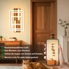 ZMH LED Deckenleuchte Dimmbar Holz Deckenlampe: 2/3-Ringen WohnzimmerlampeLED fest integriert, 3000-6500K, Schwarz Deckenbeleuchtung mit Fernbedienung Design Bild 5