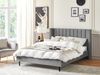 Polsterbett Samtstoff grau 160x200 cm VILLETTE Bild 3