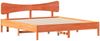 vidaXL Massivholzbett ohne Matratze Wachsbraun 200x200 Kiefernholz 3328222 Bild 3