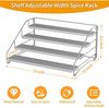 Gewürzregal 4 Ebenen Einstellbar Ohne Bohren Stapelbar Gewürz Organizer Grau Bild 3