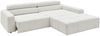 KAWOLA Sofa RENO Ecksofa Feincord weiß mit motorischem Sitzvorzug Longchair rechts 68 x 217 x 258 cm Bild 5