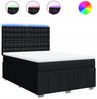 vidaXL Boxspringbett mit Matratze Schwarz 140x200 cm Stoff 3294007 Bild 2
