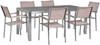 Essgruppe für 6 Personen GROSSETO Stein Granit Optik 180x90x76 cm Beige Bild 4