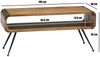 Couchtisch Mango Massivholz Metall 105cm - Design Wohnzimmertisch mit Ablagefach - Rechteckiger Sofatisch Retro - Loungetisch Holz - Natur Beistelltisch Handmade Bild 4