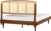 Bett mit Lattenrost VARZY 160 x 200 cm Rattan Heller Holzfarbton Bild 5