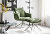 PARKER Loungesessel inkl. Hocker - Cappuccino / Schwarz matt lackiert Bild 3