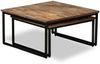 vidaXL Satztisch Couchtisch-Set 2-tlg. Recyceltes Teak Massiv 245406 Bild 3