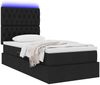 vidaXL LED-Speicherbett mit Matratze Schwarz 100 x 200 cm Stoff 3372461 Bild 3