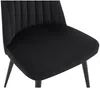 Vente-unique - ELEANA Stuhl SamtStoff Schwarz - B 52 cm x H 81 cm x L 49 cm Bild 4