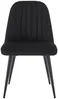 Vente-unique - ELEANA Stuhl SamtStoff Schwarz - B 52 cm x H 81 cm x L 49 cm Bild 2