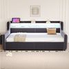 Flieks Daybett, Hydraulisches Polsterbett 90x200cm mit LED-Beleuchtung, Ladeanschluss Bild 3