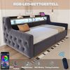 Flieks Daybett, Hydraulisches Polsterbett 90x200cm mit LED-Beleuchtung, Ladeanschluss Bild 4