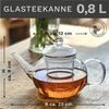 Creano Teekanne Creano Teekanne aus Glas 0,8l - Glasteekanne mit Glas-Sieb und Deckel, 1x Glasteekanne mit Glassieb Bild 2