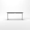 Rheinland Möbel Statio Schreibtisch 160x80 cm höhenverstellbar ±10 mm in Graphit – großzügiger Bürotisch für Homeoffice & Büro, gerader Fuß, Kabelwanne, einfache Montage, FSC® zertifiziert Bild 2