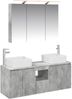 vidaXL Badezimmerschrank-Set 4 pcs Betongrau 100 x 14,5 x 70 cm 3406378 Bild 2
