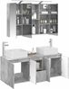 vidaXL Badezimmerschrank-Set 4 pcs Betongrau 100 x 14,5 x 70 cm 3406378 Bild 3