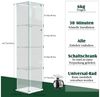 Simurq Glasvitrine Standvitrine mit Glastüren, Vitrine Glas mit LED, Vitrinenschrank (Eckglasanzeigeschrank, Sammlervitrine,Rahmenloses Design) Eckglasanzeigeschrank, Sammlervitrine, Rahmenloses Design Bild 2