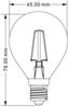 10 x 4w E14 LED Birne Filament Leuchtmittel mit klarem Glas G45|Ø45x78mm|Warmweiß|470 Lumen Bild 3