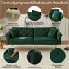 Merax Schlafsofa mit Bettfunktion, 1 Teile, 2-Sitzer-Sofa mit verstellbarer Rückenlehne & goldenen Metallfüßen Bild 2