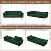 Merax Schlafsofa mit Bettfunktion, 1 Teile, 2-Sitzer-Sofa mit verstellbarer Rückenlehne & goldenen Metallfüßen Bild 4