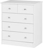 Design Holz-Kommode PURE 60 x 70 x 35 cm mit 5 Schubladen | Mehrzweckanrichte flach für Flur | Modernes Sideboard zeitlose Anrichte Bild 3
