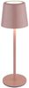 LED Tischleuchte, pink, Metall, Akku, Touchdimmer, H 28 cm Bild 4