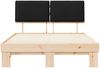 vidaXL Bettgestell mit gepolstertem Kopfteil Schwarz 140 x 190 cm 877286 Bild 5