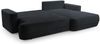 Selsey 'Fuerro' Ecksofa mit Schlaffunktion, Bettkasten, Ottomane rechts, Strukturstoff wasserabweisend, Schwarz Bild 3