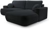 Selsey 'Fuerro' Ecksofa mit Schlaffunktion, Bettkasten, Ottomane rechts, Strukturstoff wasserabweisend, Schwarz Bild 5