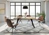 Baumtisch Mango 160x90x76 natur lackiert / Epoxid schwarz, ausgestellte X-Beine anthrazit matt EPOXY Bild 4
