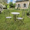 Gartentisch TERJE - Stahl, Bronze, 60x60x71cm | Terrassentisch Wetterfest Outdoor Tisch Bild 2