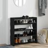vidaXL Schuhregal Schwarz 80x25x81 cm Holzwerkstoff 859906 Bild 3