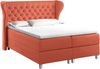 99rooms Turin Boxspringbett Velours 120x200 cm Korallenrot Bild 4