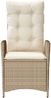 vidaXL Gartensessel mit Kissen Verstellbar Beige Poly Rattan 365260 Bild 4
