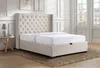 Vente-unique - MASSIMO Bett Stoff Beige - B 214,5 cm x H 142,5 cm x L 217 cm Bild 2