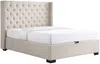 Vente-unique - MASSIMO Bett Stoff Beige - B 214,5 cm x H 142,5 cm x L 217 cm Bild 4