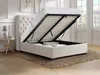 Vente-unique - MASSIMO Bett Stoff Beige - B 214,5 cm x H 142,5 cm x L 217 cm Bild 3