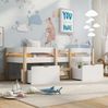 Bett 90x200 cm mit Schublade und Rausfallschutz – halbhohes Kinderbett aus Kieferholz Bild 4