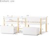 Bett 90x200 cm mit Schublade und Rausfallschutz – halbhohes Kinderbett aus Kieferholz Bild 5